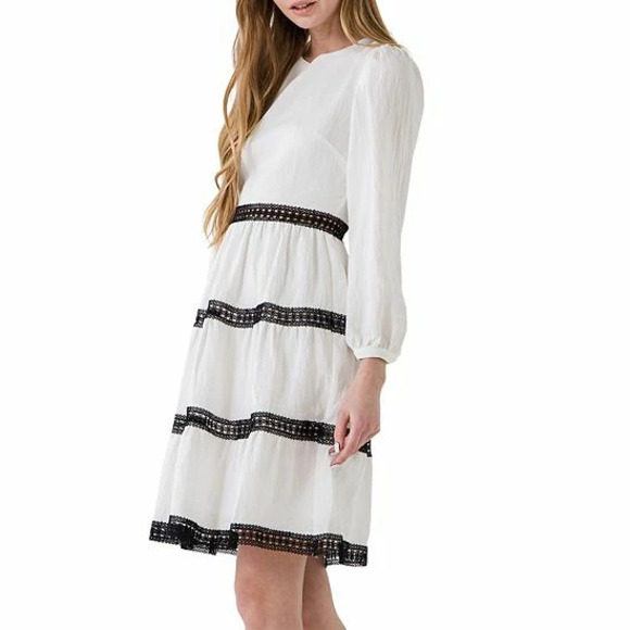 Endless Rose Dresses & Skirts - New Endless Rose Long Sleeve Lace Baby doll Cottage Core Knee Length Dress XS